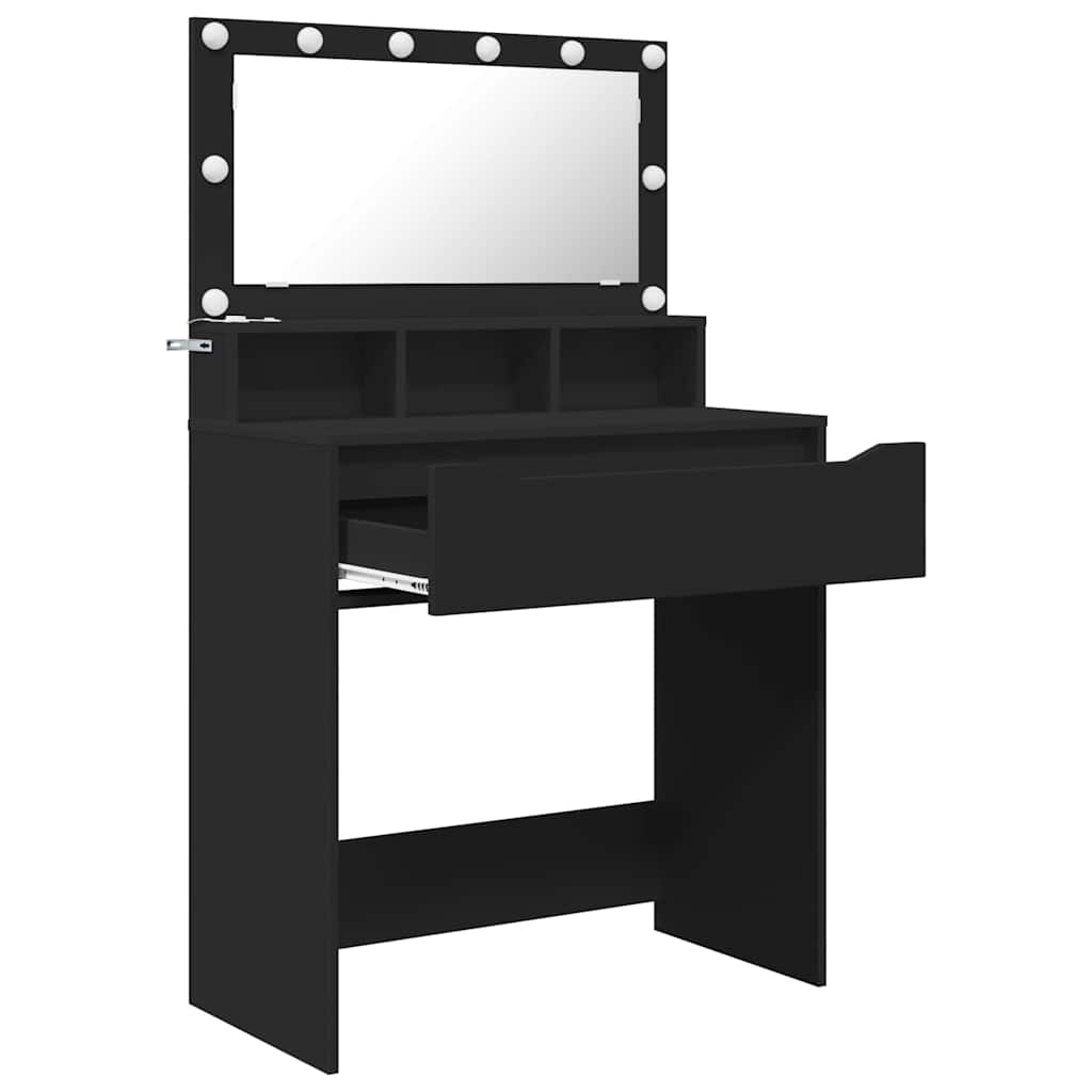 Tavoli da Trucco per Camera da Letto Nero 80 x 39,6 x 135 cm