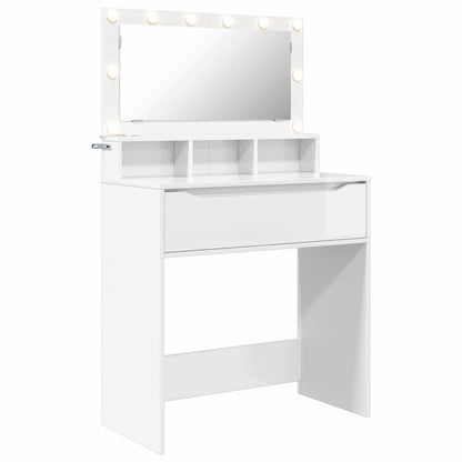 Tavoli da Trucco per Camera da Letto con cassetto Bianco Lucido