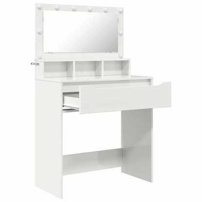 Tavoli da Trucco per Camera da Letto con cassetto Bianco Lucido