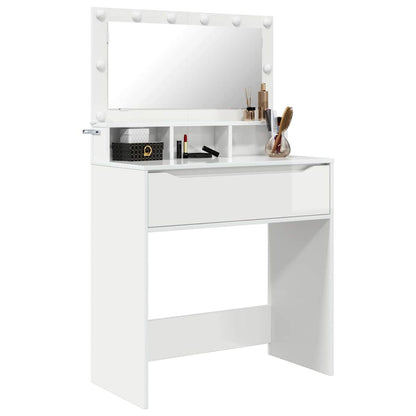 Tavoli da Trucco per Camera da Letto con cassetto Bianco Lucido