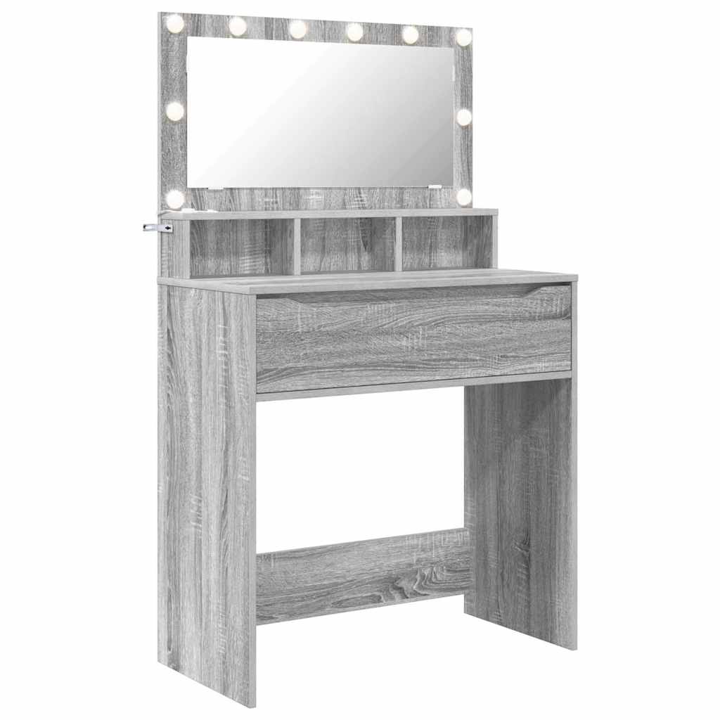 Tavoli da Trucco per Camera da Letto con cassetto Grigio Sonoma