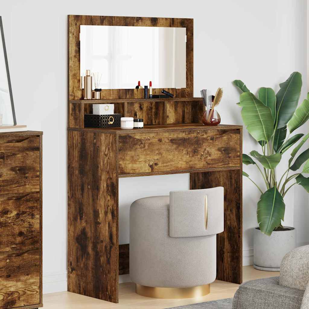 Tavoli da Trucco per Camera da Letto con cassetto Rovere fumÃ©