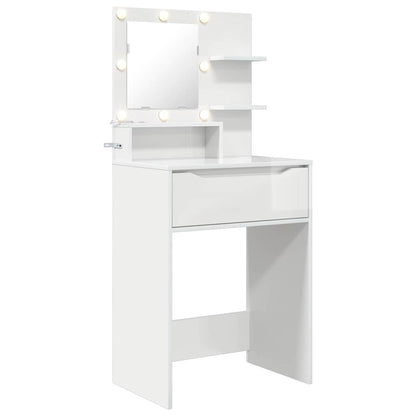 Tavoli da Trucco per Camera da Letto con cassetto Bianco Lucido