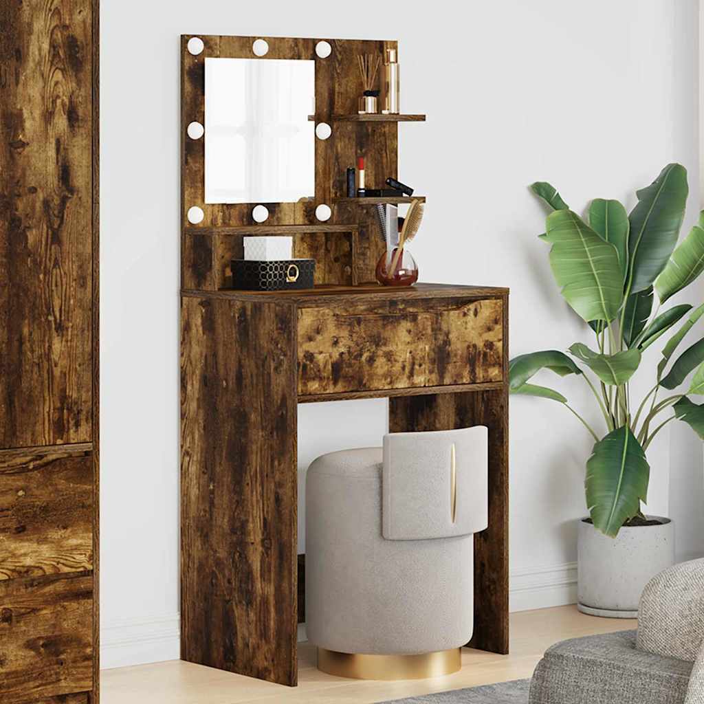 Tavoli da Trucco per Camera da Letto con cassetto Rovere fumÃ©