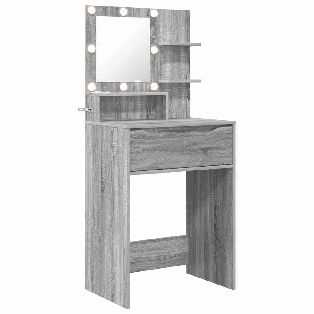 Tavoli da Trucco per Camera da Letto con cassetto Grigio Sonoma