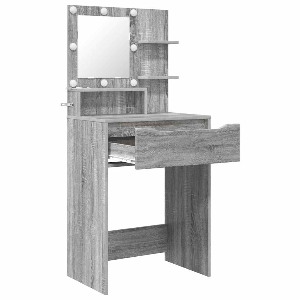 Tavoli da Trucco per Camera da Letto con cassetto Grigio Sonoma