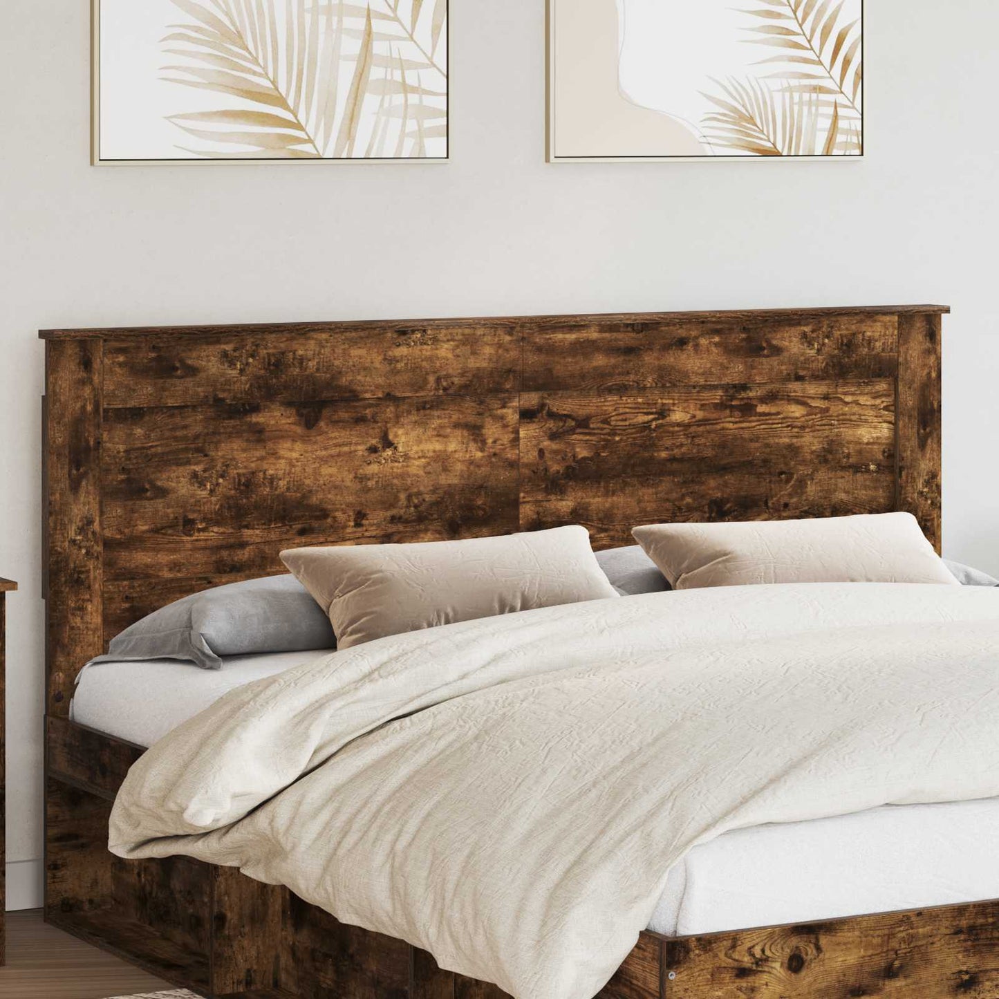 Testiera con testiera Rovere fumÃ© 180 cm Legno multistrato