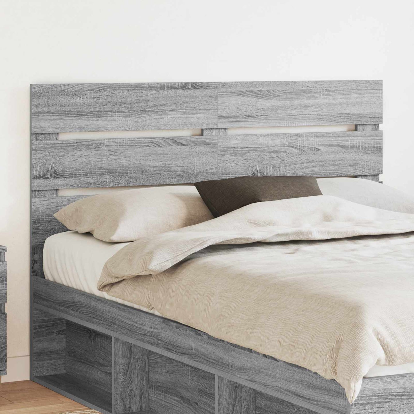 Testiera Grigio Sonoma 140 cm Legno multistrato