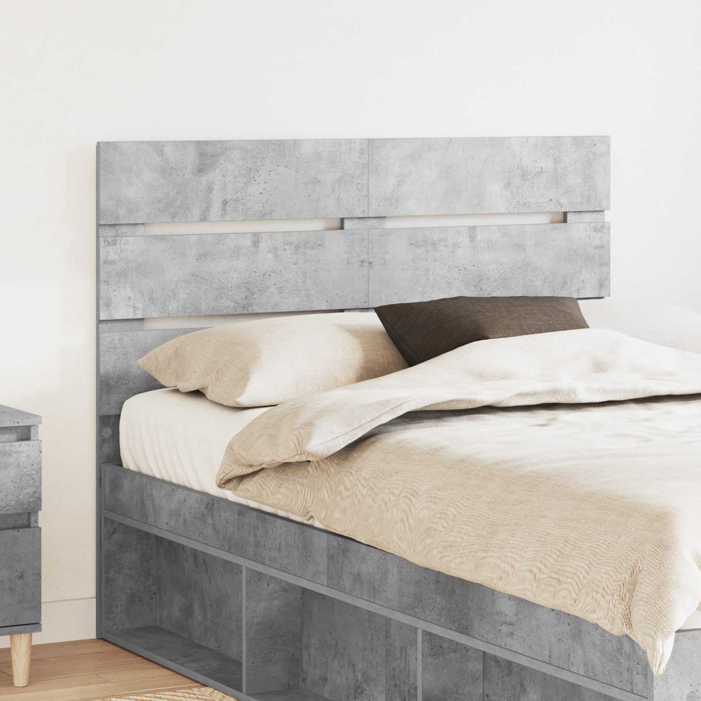 Testiera Grigio cemento 135 cm Legno multistrato
