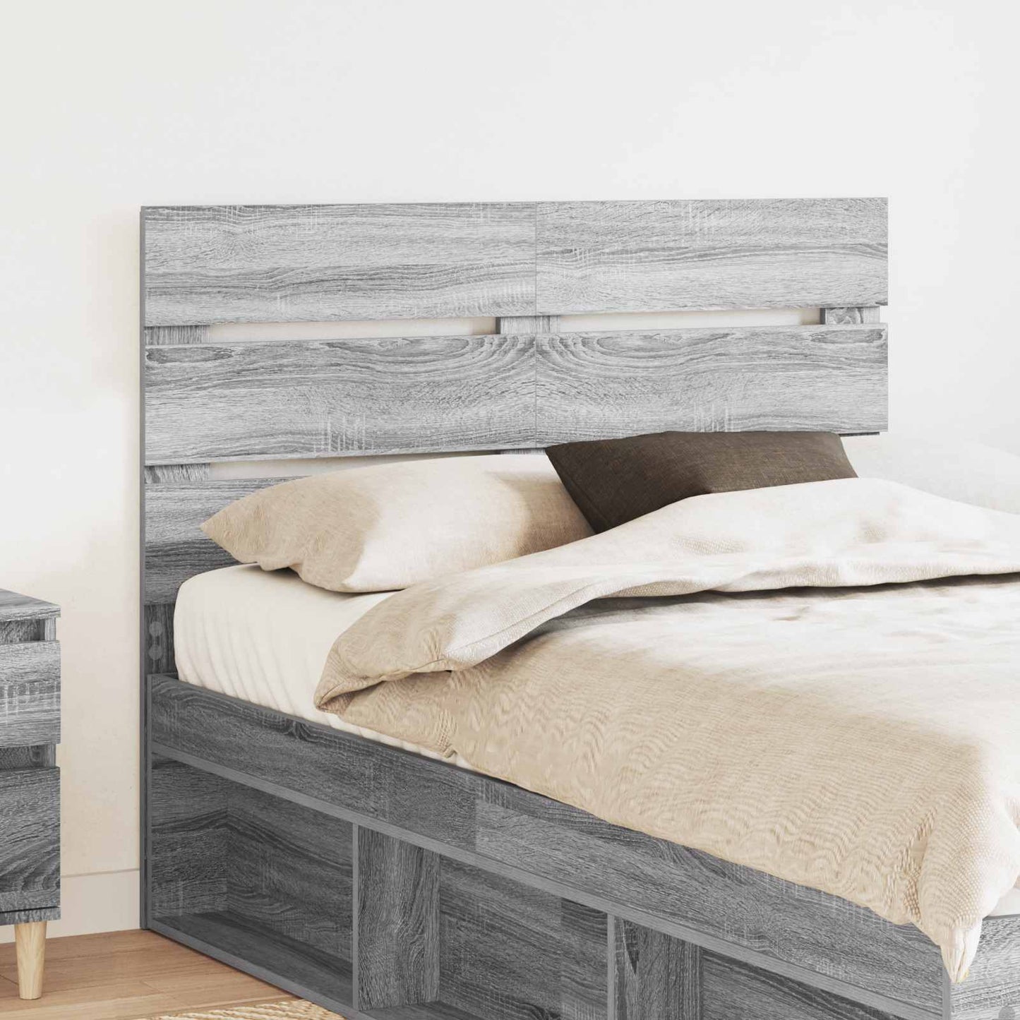 Testiera Grigio Sonoma 120 cm Legno multistrato