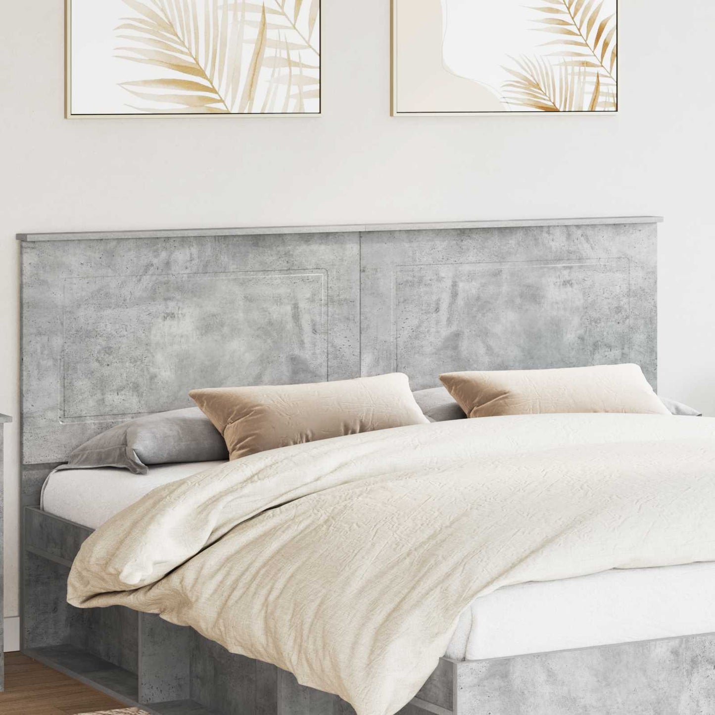 Testiera Grigio cemento 180 cm Legno multistrato