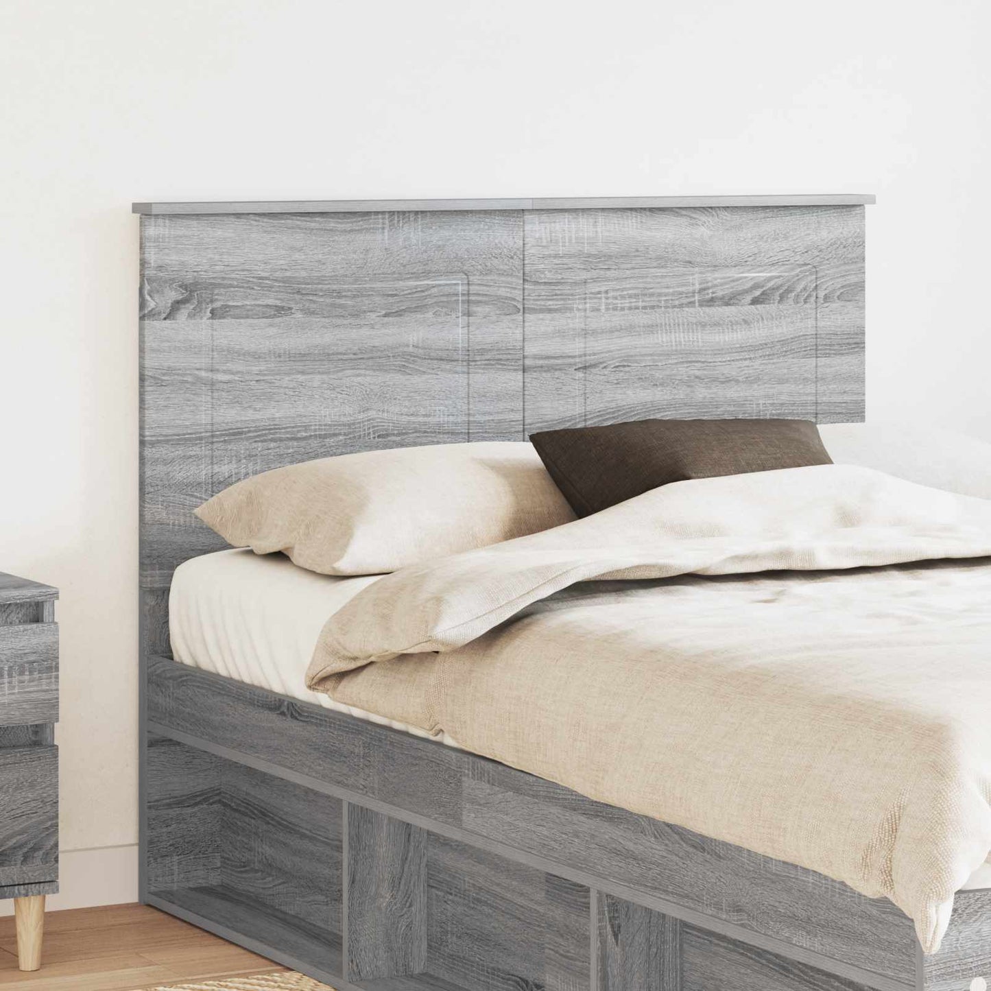 Testiera Grigio Sonoma 135 cm Legno multistrato