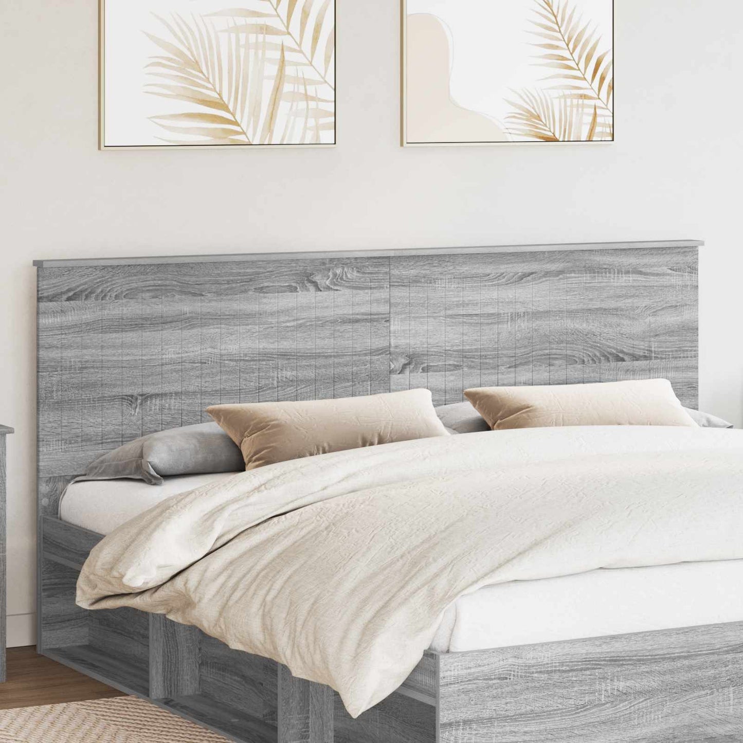 Testiera con testiera Grigio Sonoma 200 cm Legno multistrato