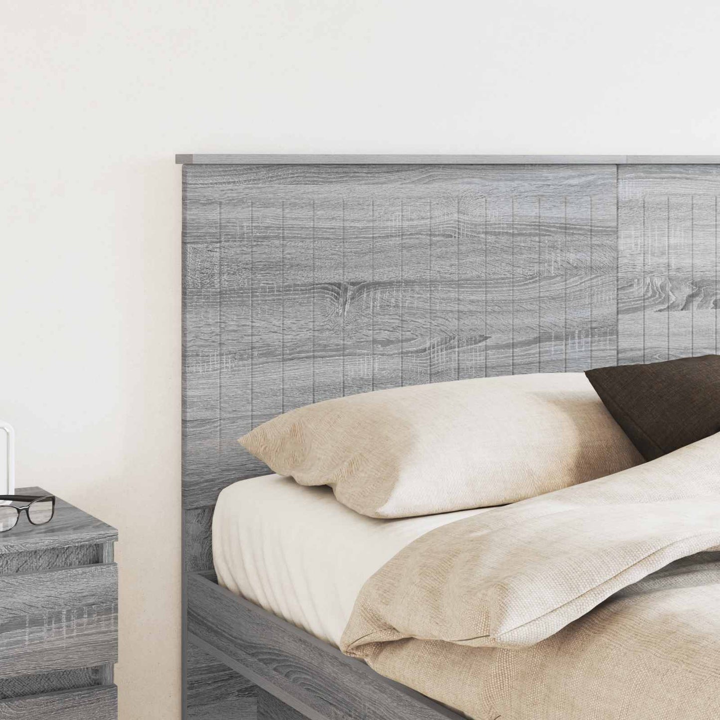 Testiera con testiera Grigio Sonoma 160 cm Legno multistrato