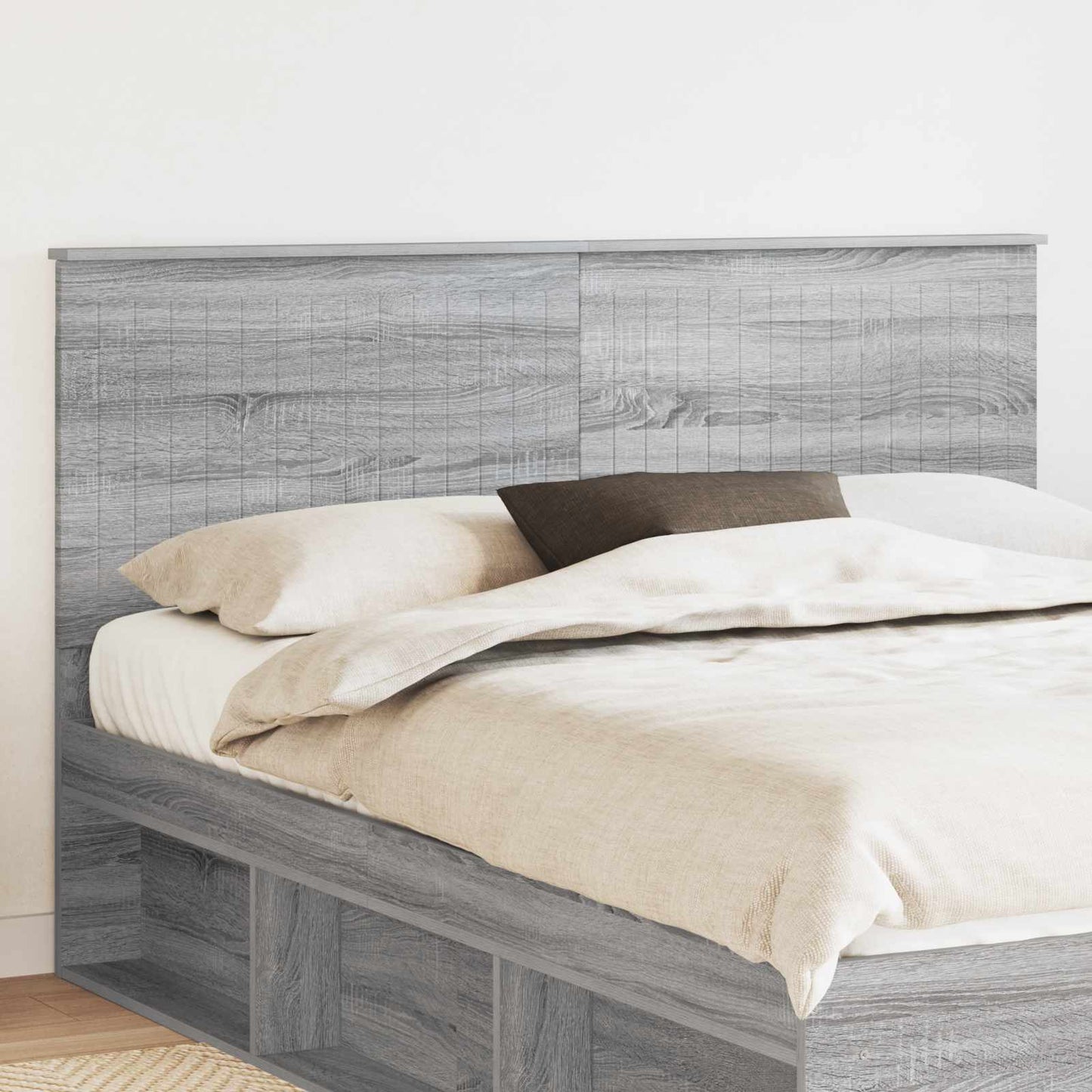 Testiera con testiera Grigio Sonoma 160 cm Legno multistrato
