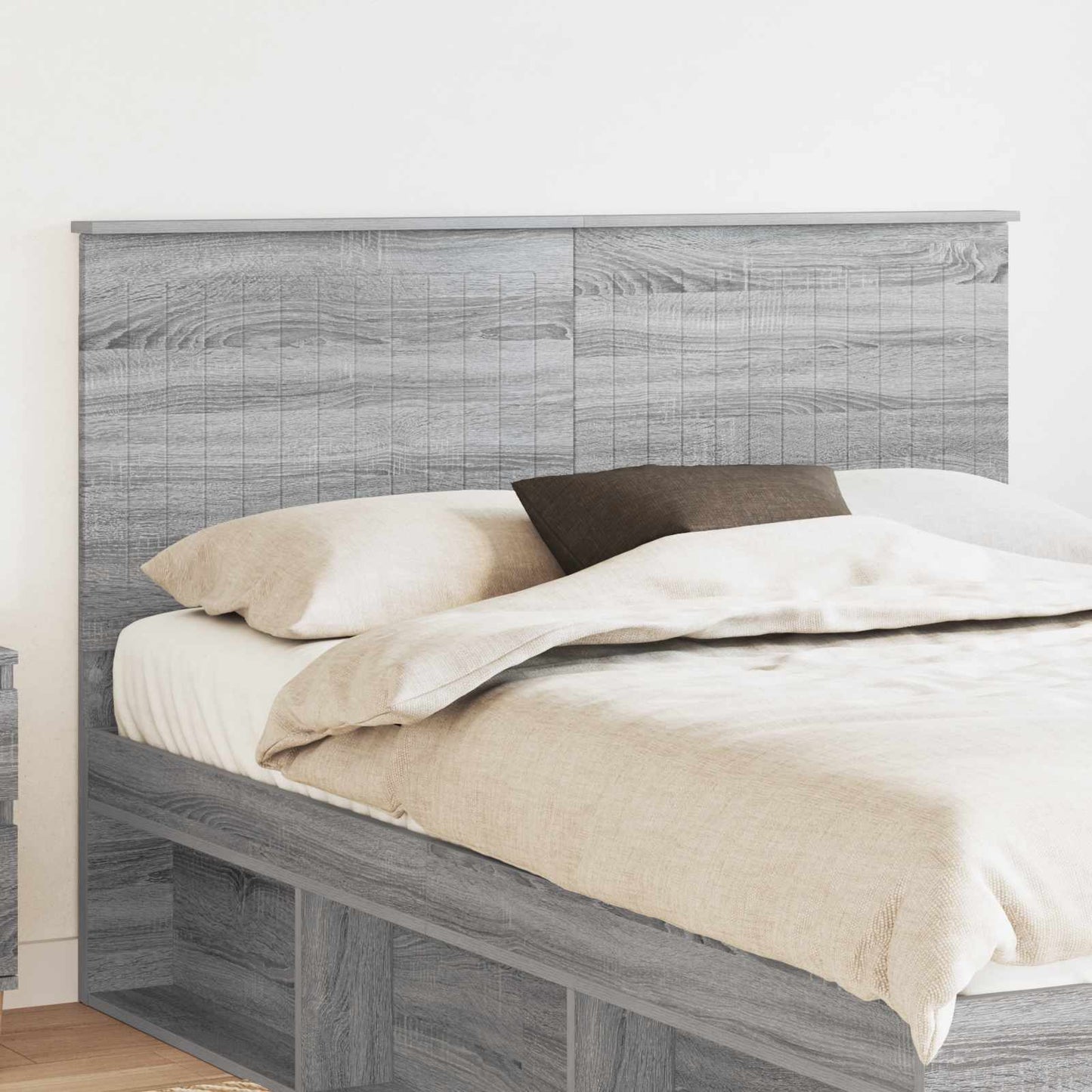 Testiera con testiera Grigio Sonoma 140 cm Legno multistrato
