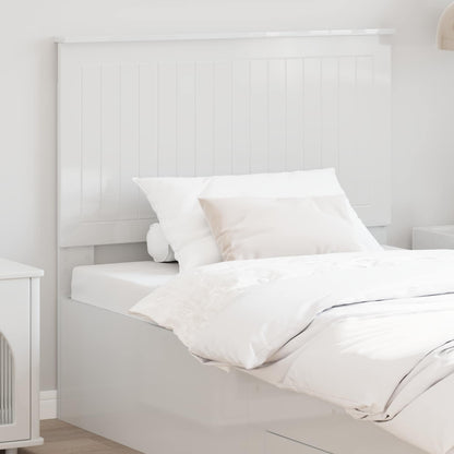 Testiera con testiera Bianco Lucido 100 cm Legno multistrato