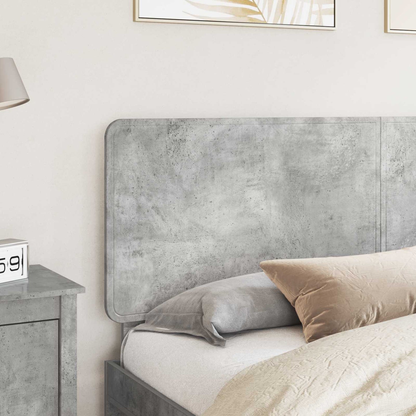 Testiera Grigio cemento 180 cm Legno multistrato