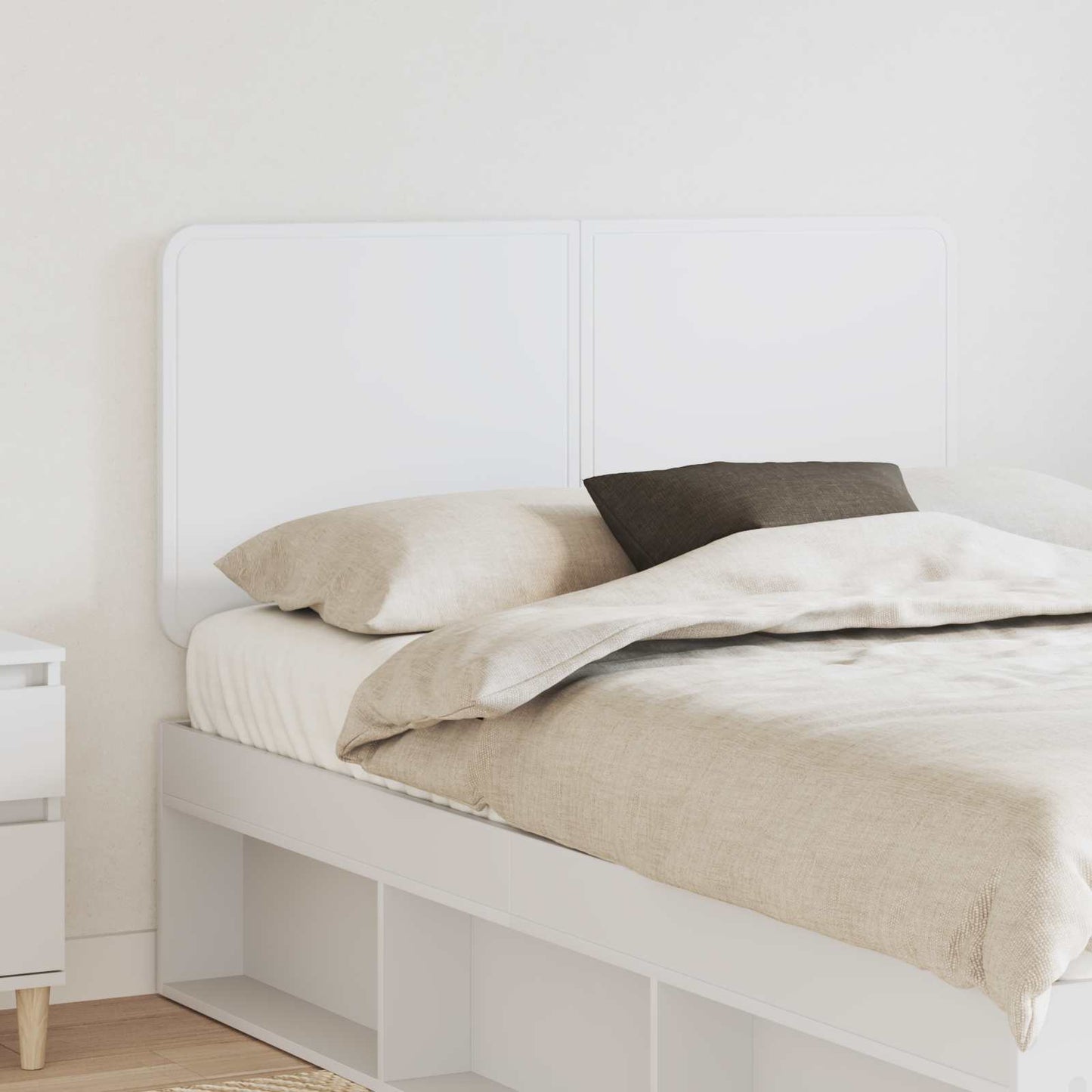 Testiera Bianco 135 cm Legno multistrato