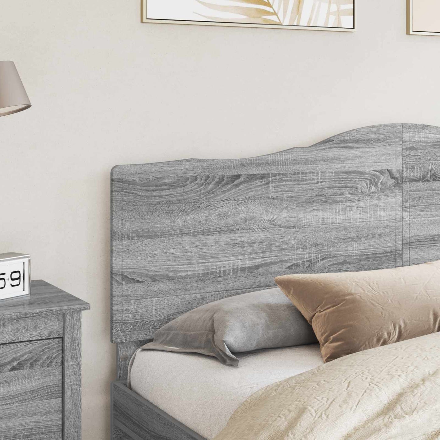 Testiera Grigio Sonoma 200 cm Legno multistrato