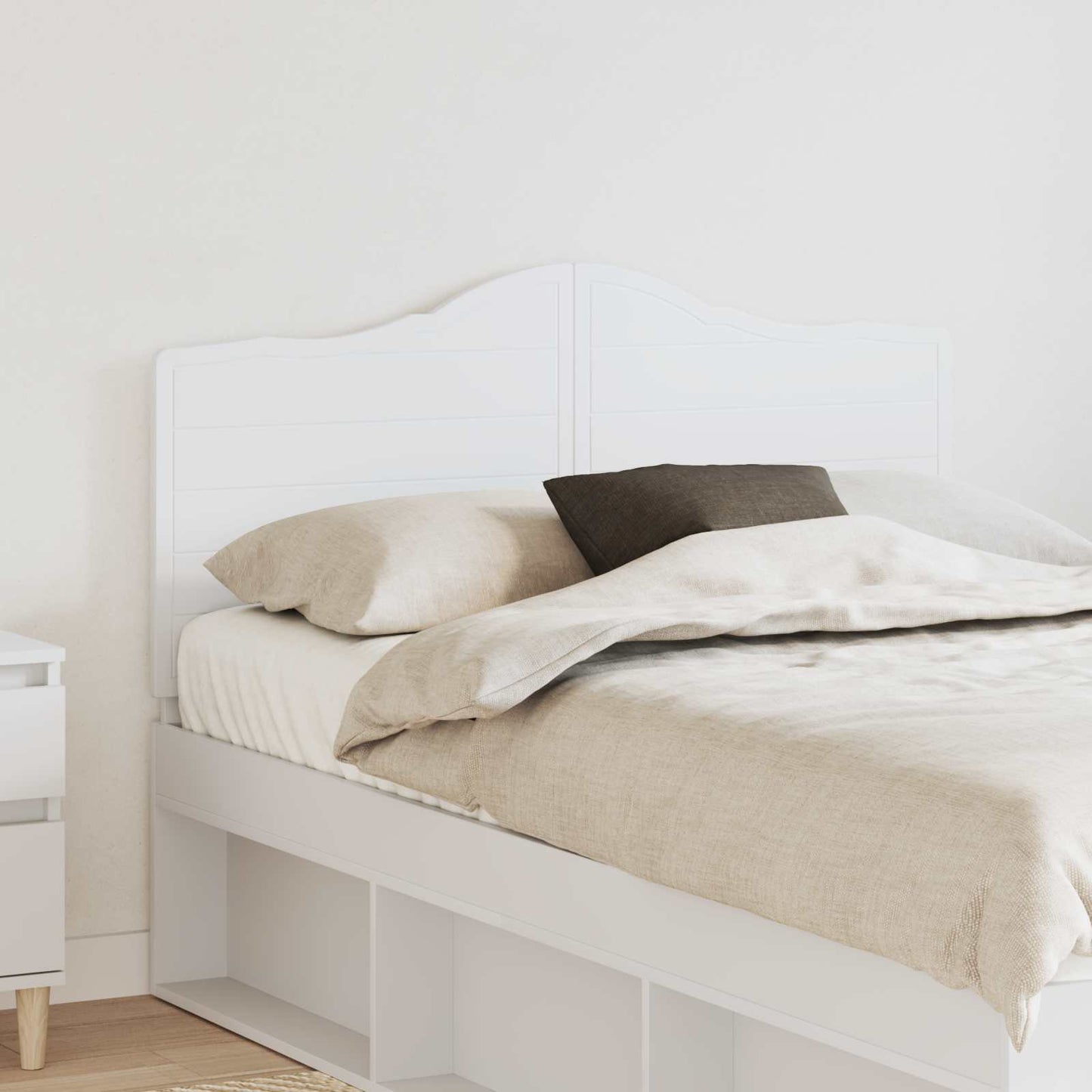 Testiera Bianco 135 cm Legno multistrato
