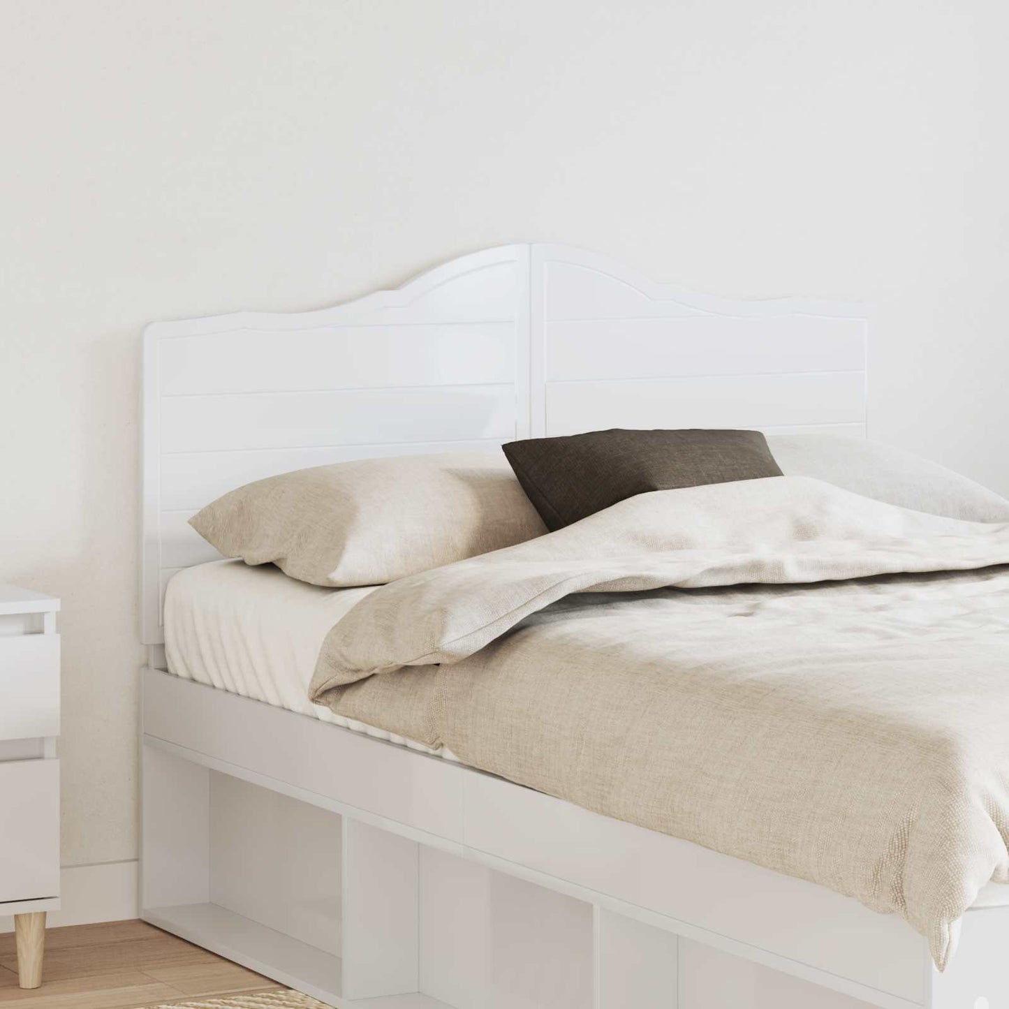 Testiera Bianco Lucido 120 cm Legno multistrato