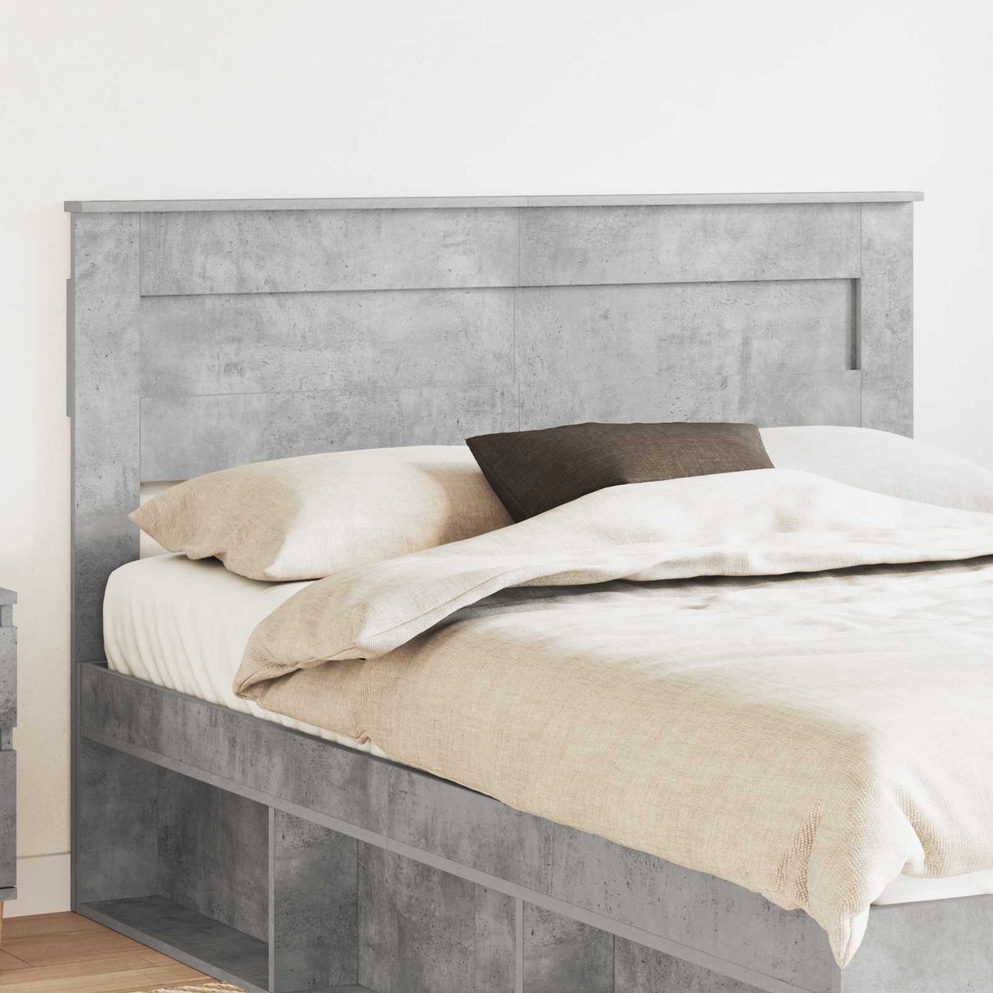 Testiera Grigio cemento 140 cm Legno multistrato