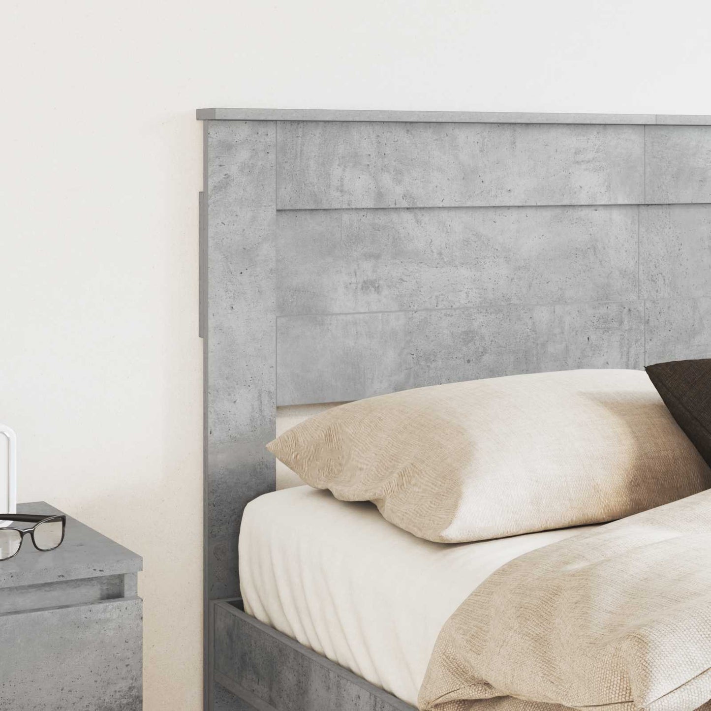 Testiera Grigio cemento 135 cm Legno multistrato
