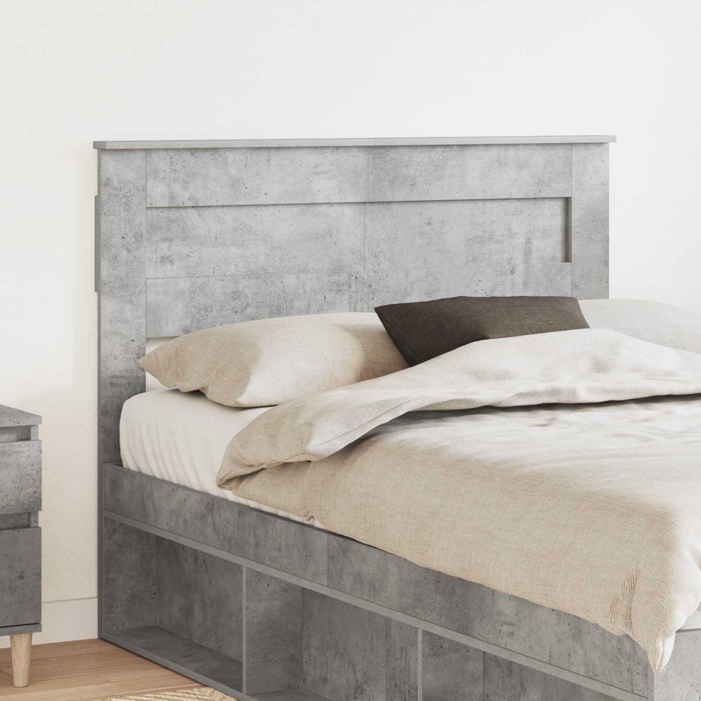 Testiera Grigio cemento 135 cm Legno multistrato