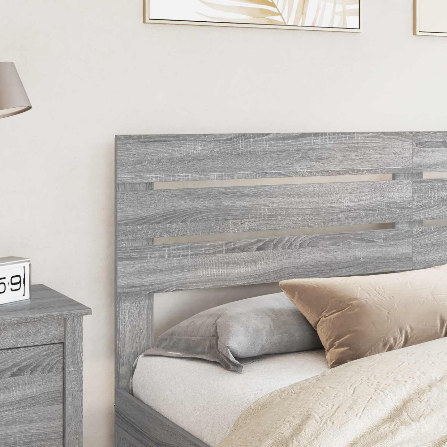 Testiera Grigio Sonoma 200 cm Legno multistrato