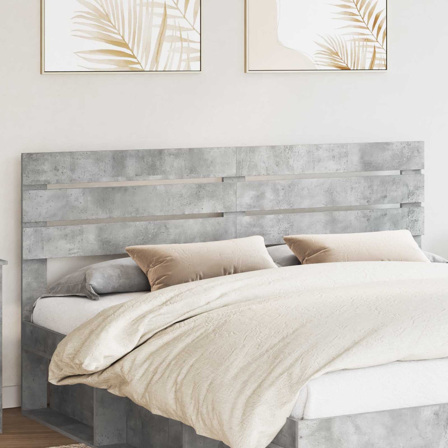 Testiera Grigio cemento 180 cm Legno multistrato