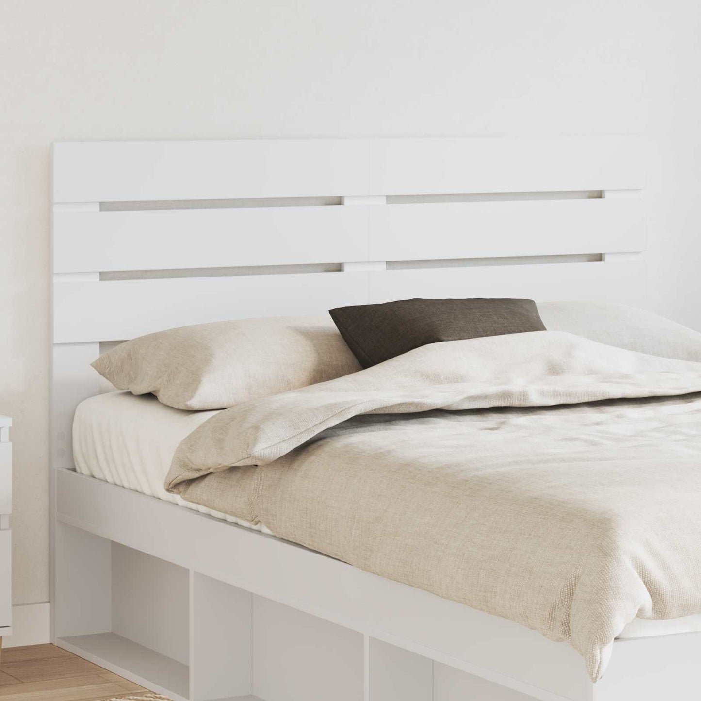 Testiera Bianco 160 cm Legno multistrato
