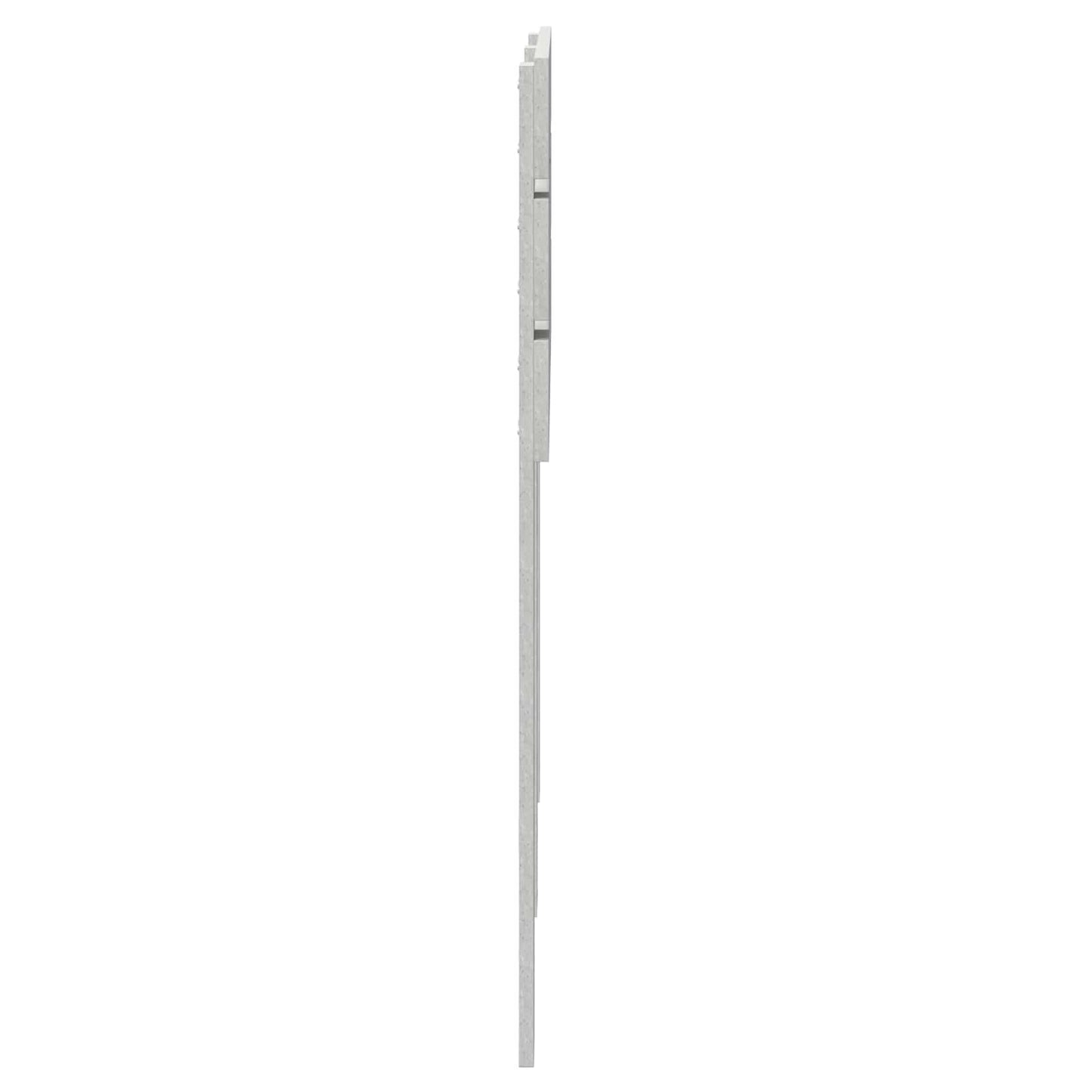 Testiera Grigio cemento 135 cm Legno multistrato