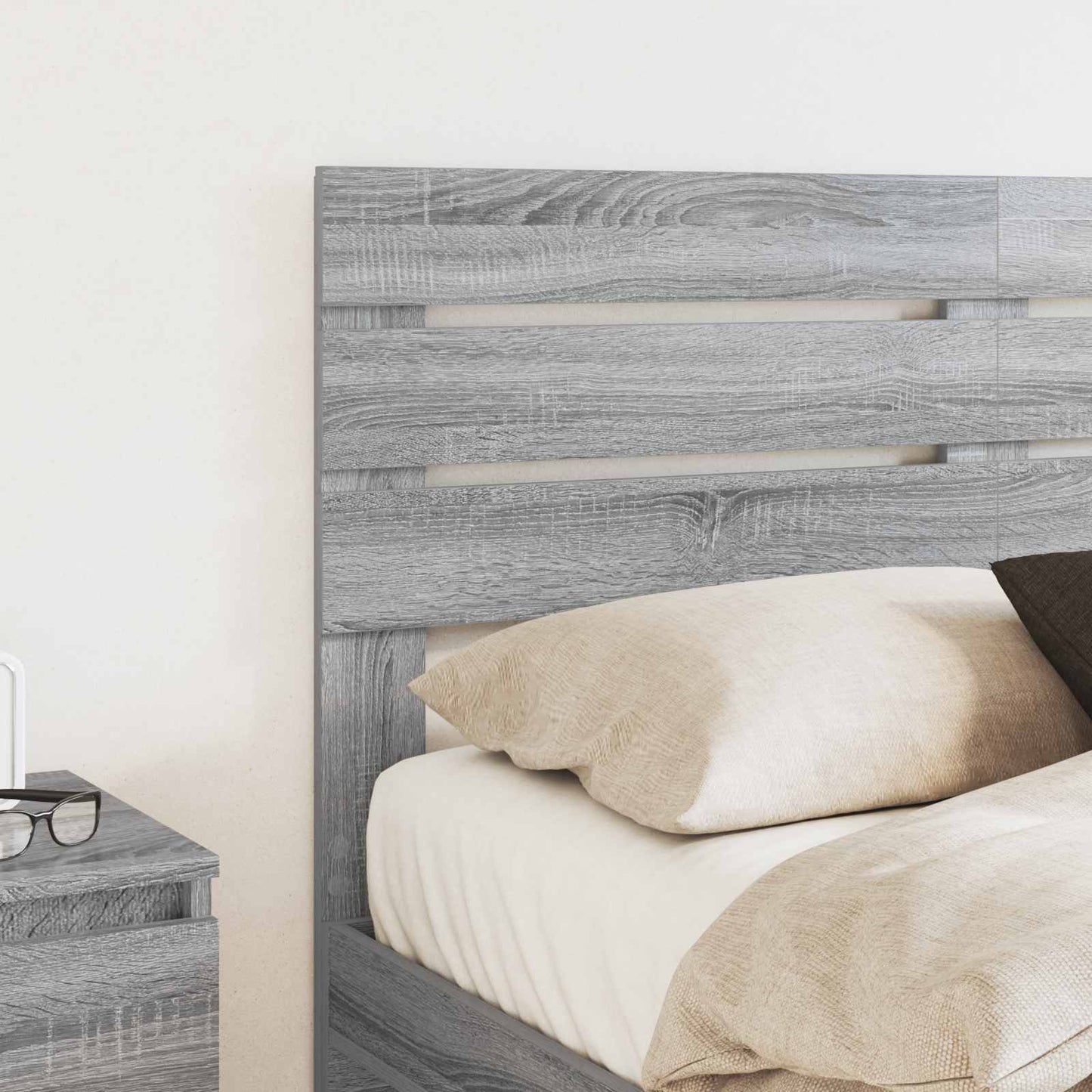 Testiera Grigio Sonoma 135 cm Legno multistrato