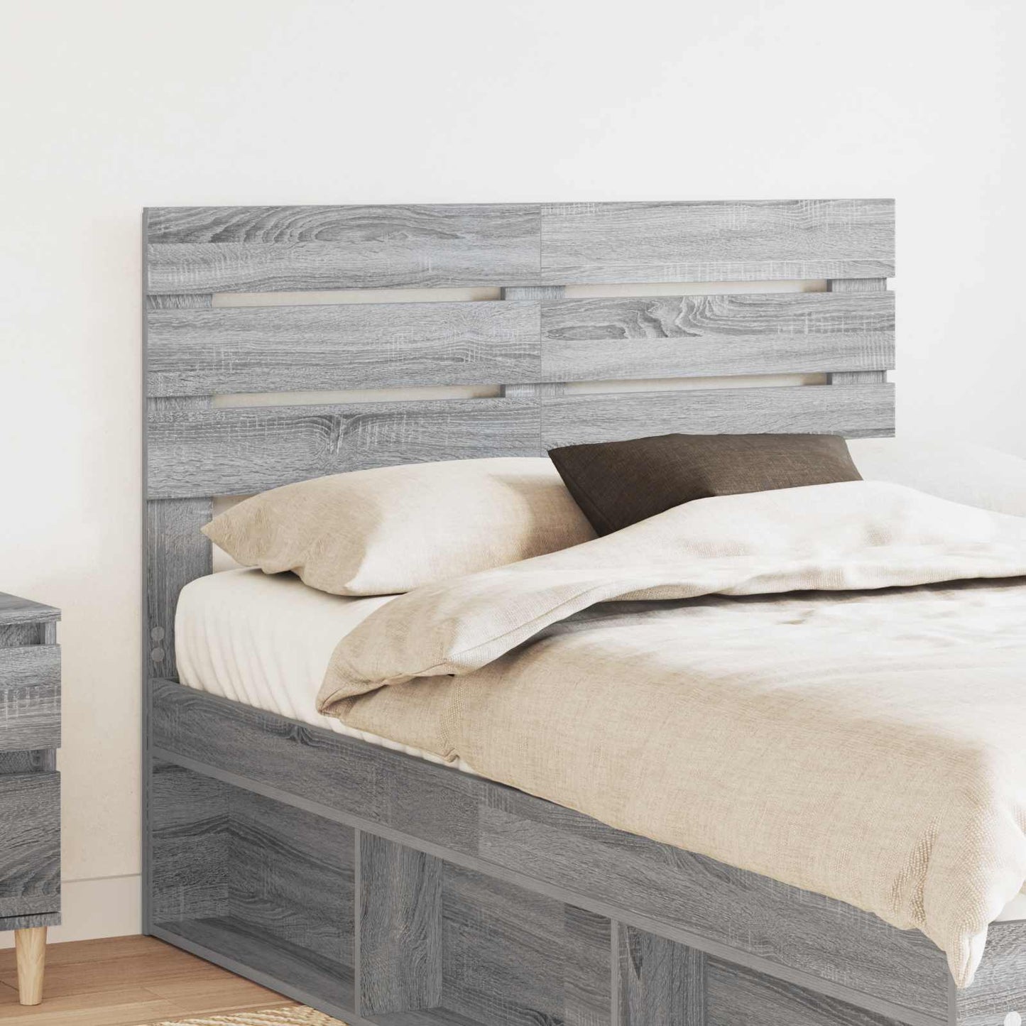Testiera Grigio Sonoma 135 cm Legno multistrato