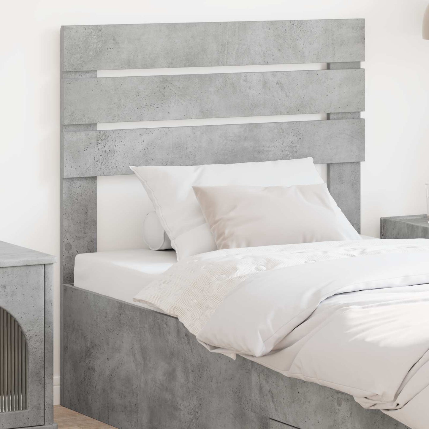 Testiera Grigio cemento 90 cm Legno multistrato