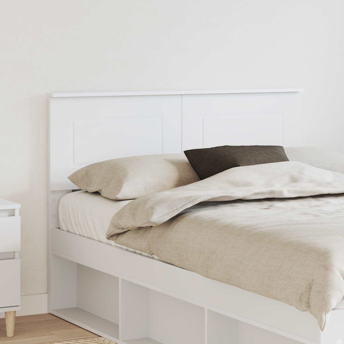 Testiera Bianco 135 cm Legno multistrato
