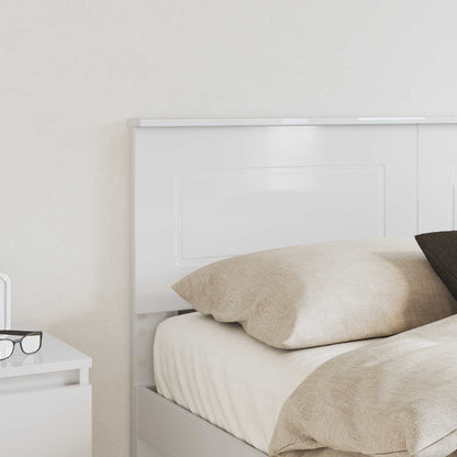Testiera Bianco Lucido 135 cm Legno multistrato