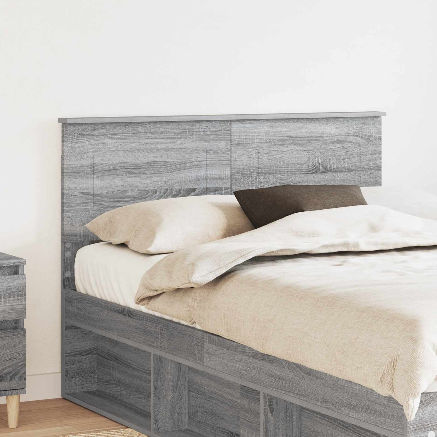 Testiera Grigio Sonoma 135 cm Legno multistrato