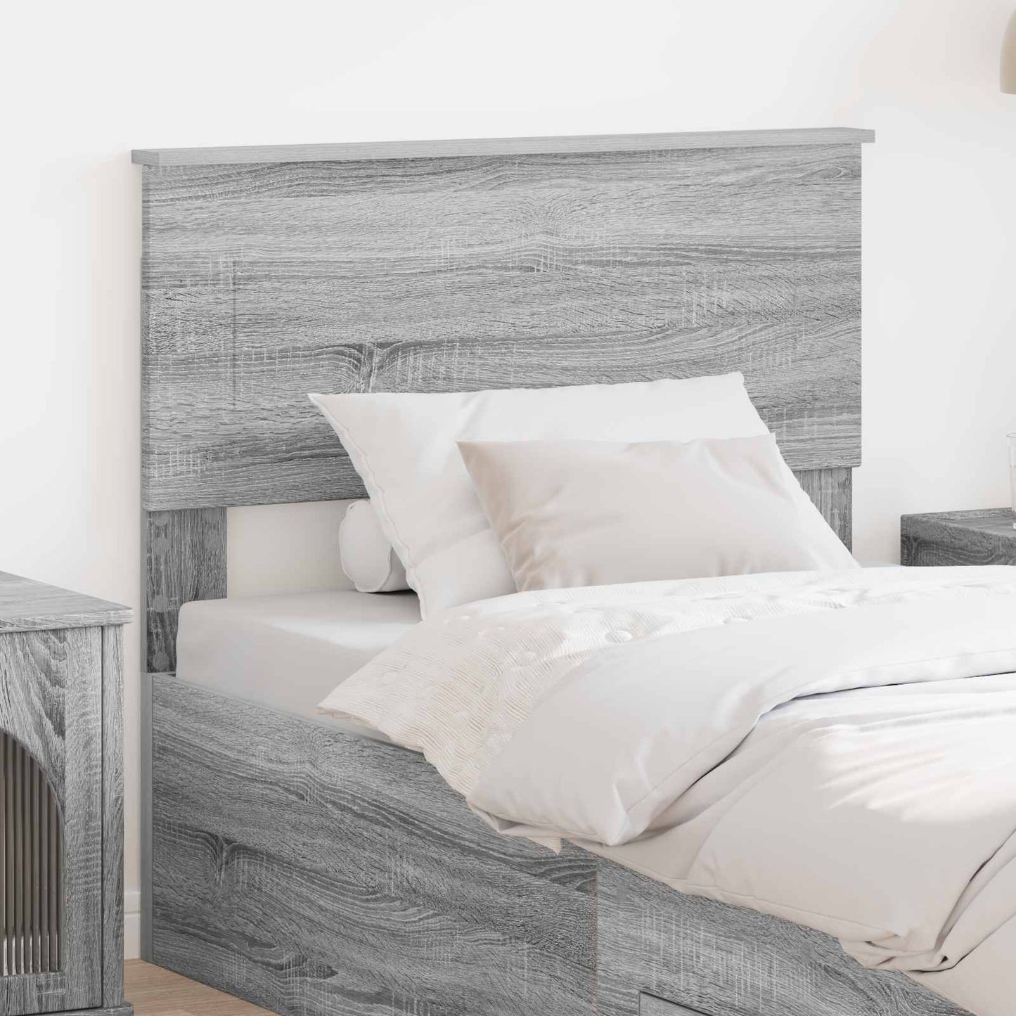 Testiera Grigio Sonoma 90 cm Legno multistrato