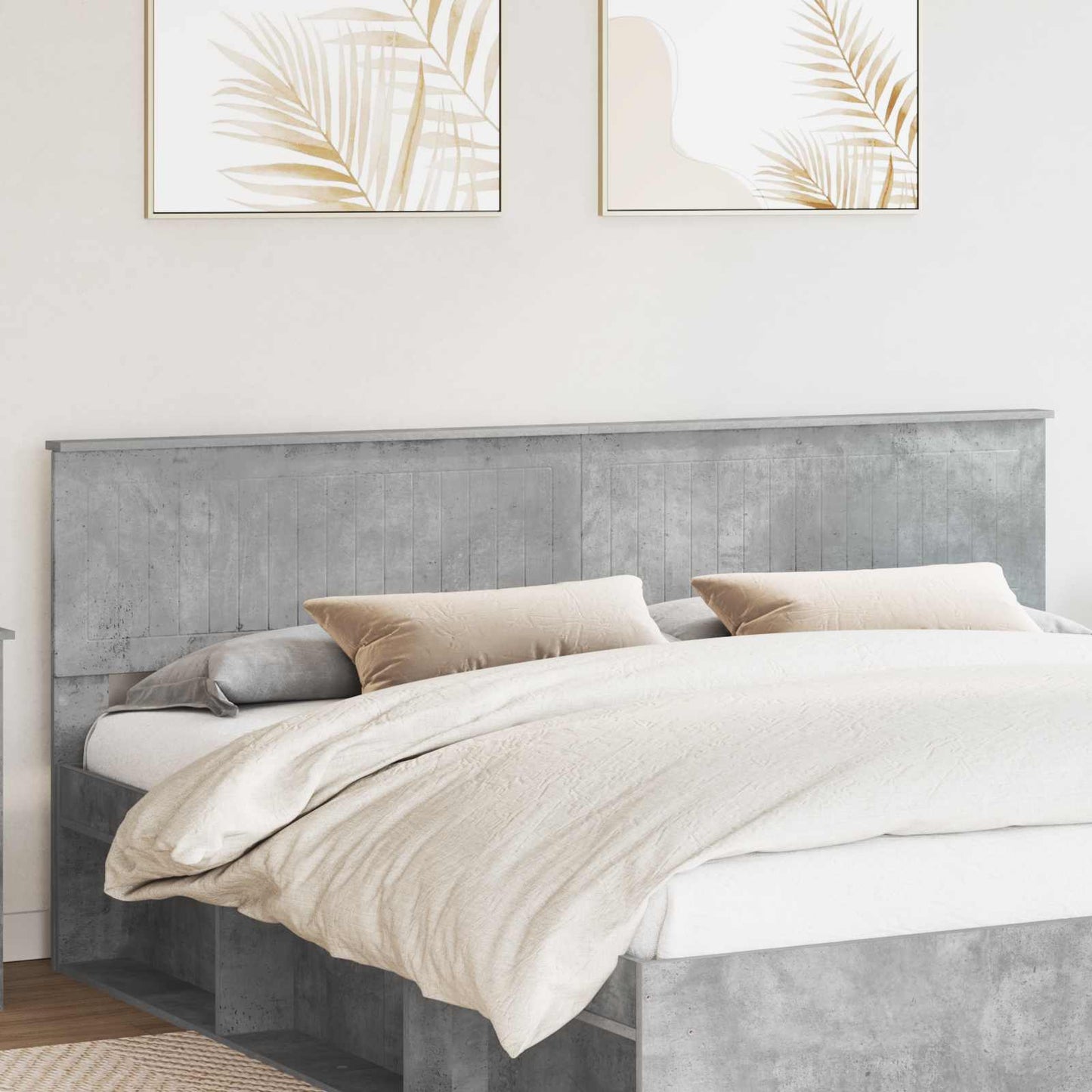 Testiera Grigio cemento 200 cm Legno multistrato