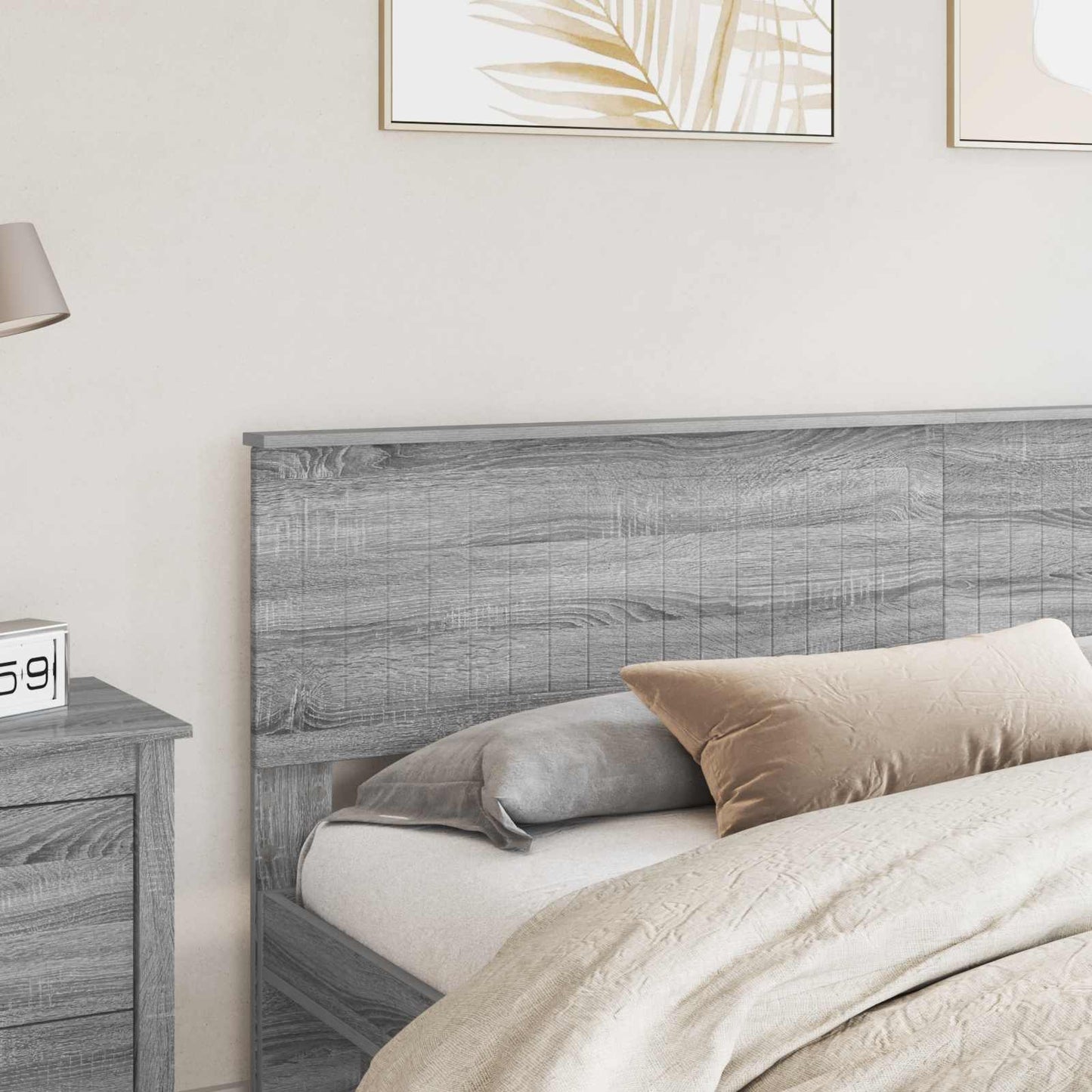 Testiera Grigio Sonoma 200 cm Legno multistrato