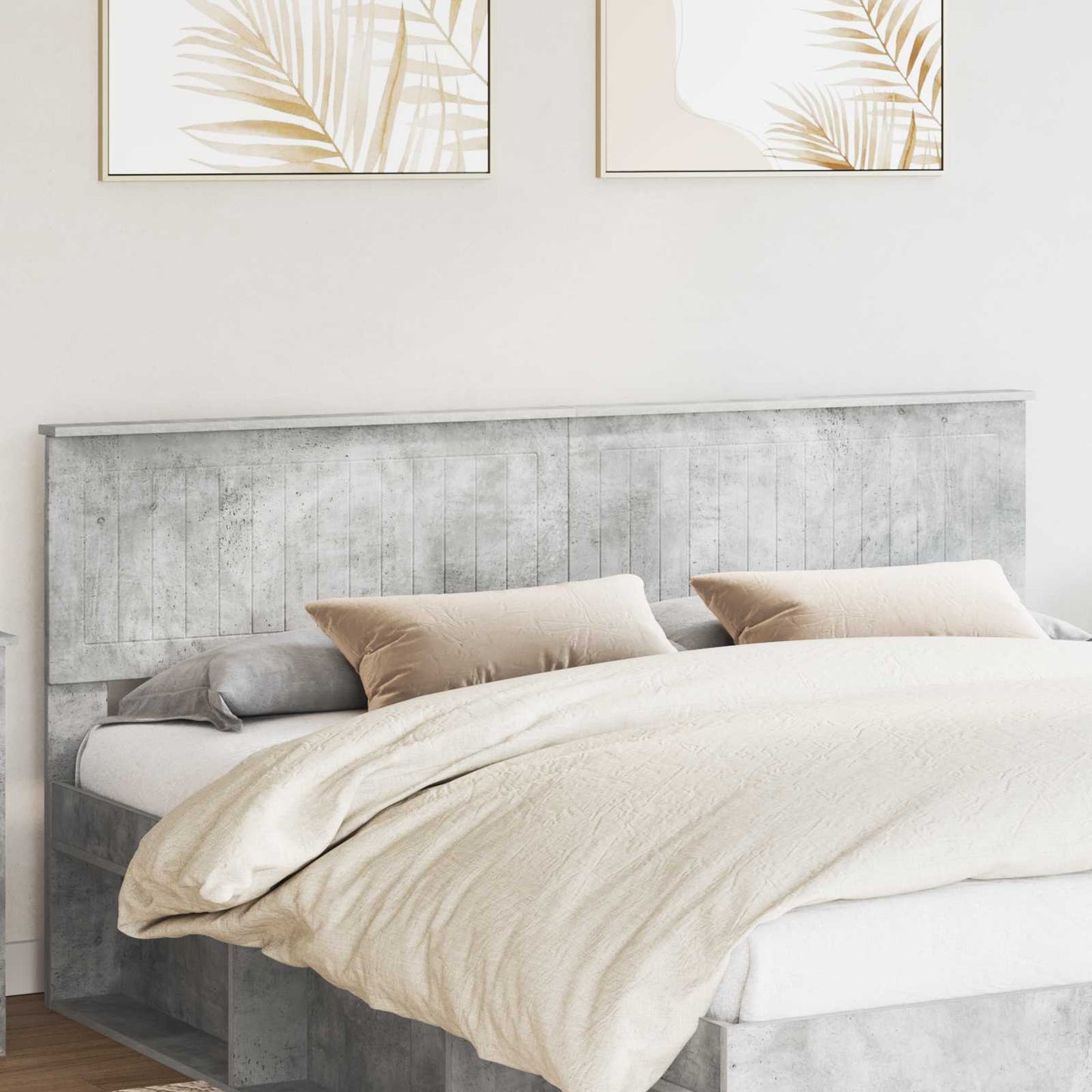 Testiera Grigio cemento 180 cm Legno multistrato