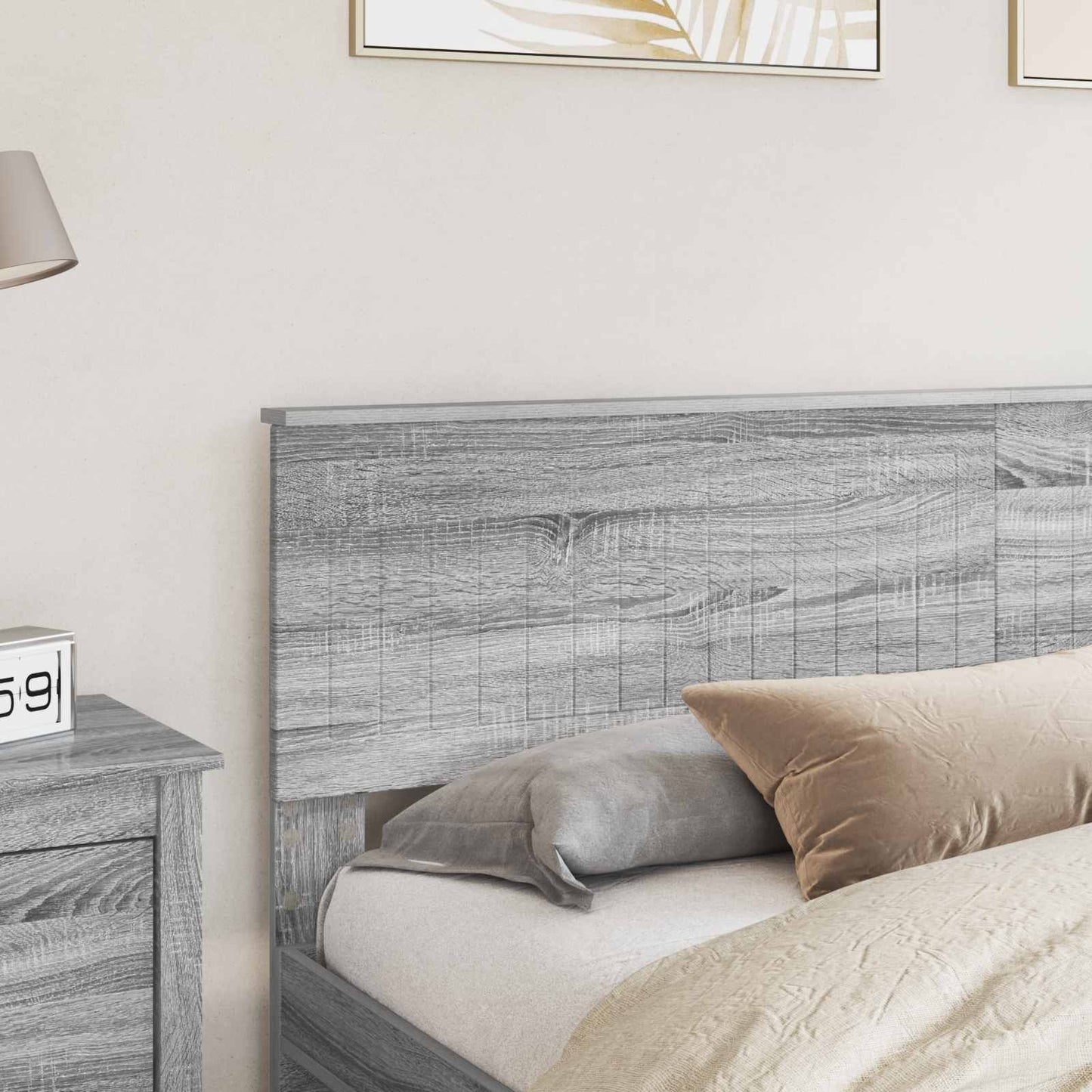 Testiera Grigio Sonoma 180 cm Legno multistrato