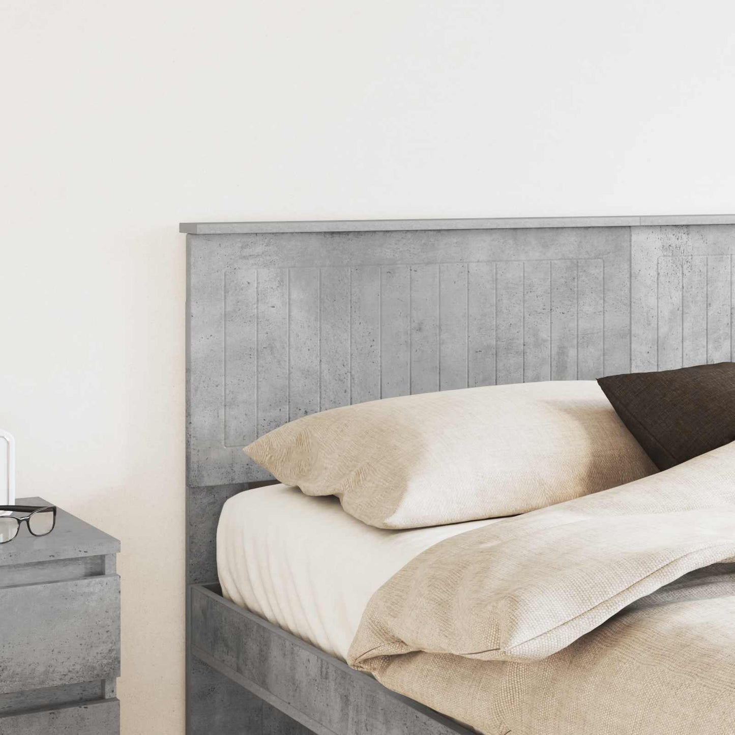 Testiera Grigio cemento 160 cm Legno multistrato