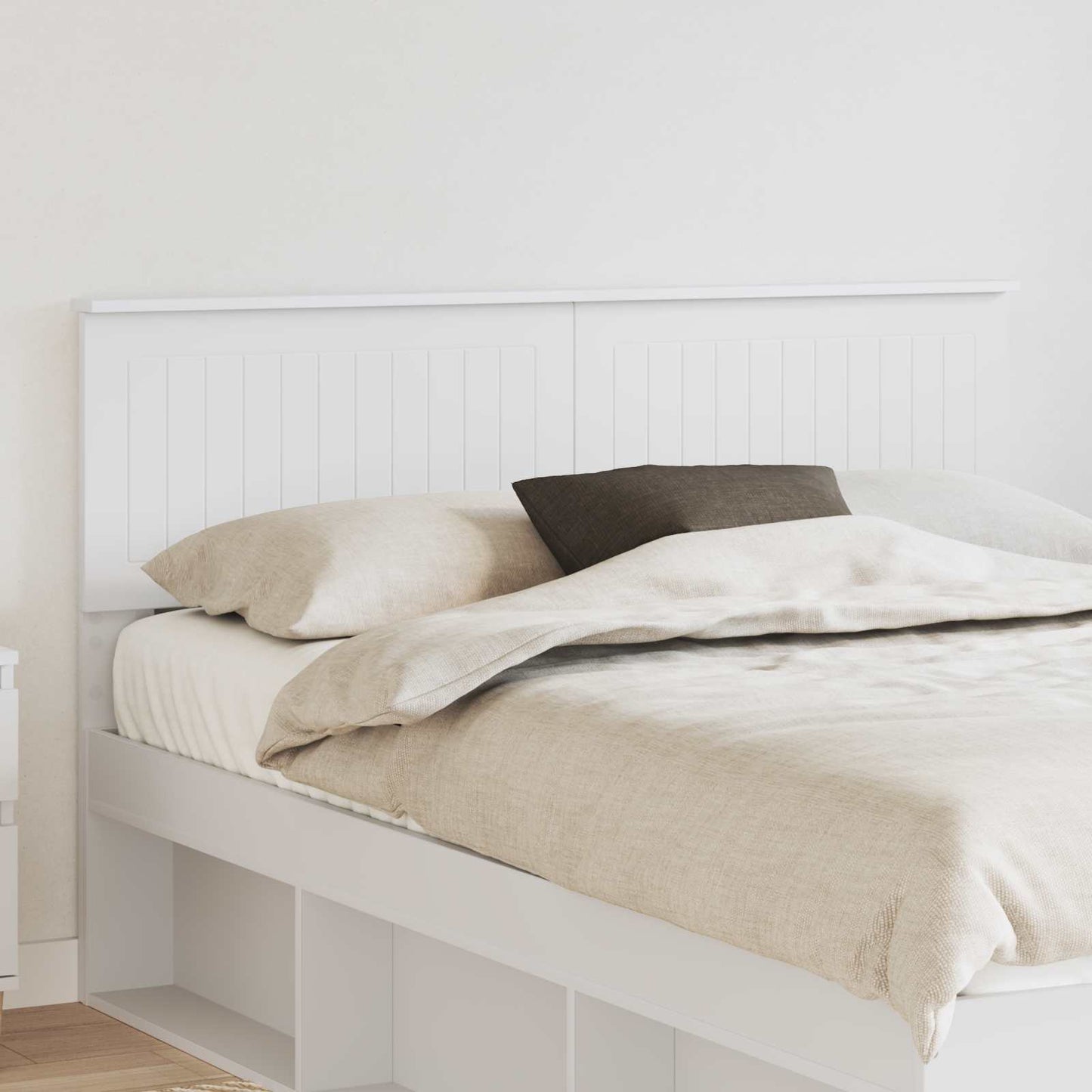 Testiera Bianco 140 cm Legno multistrato