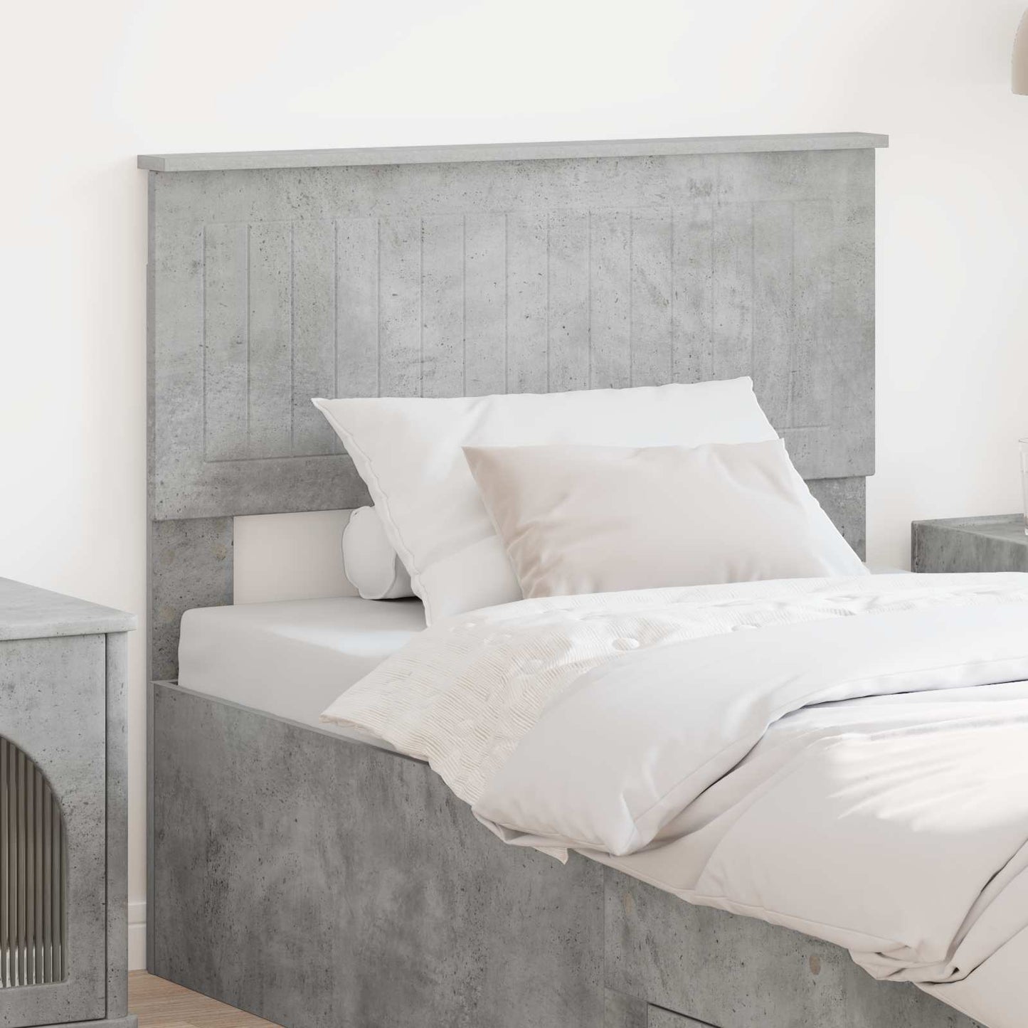 Testiera Grigio cemento 90 cm Legno multistrato