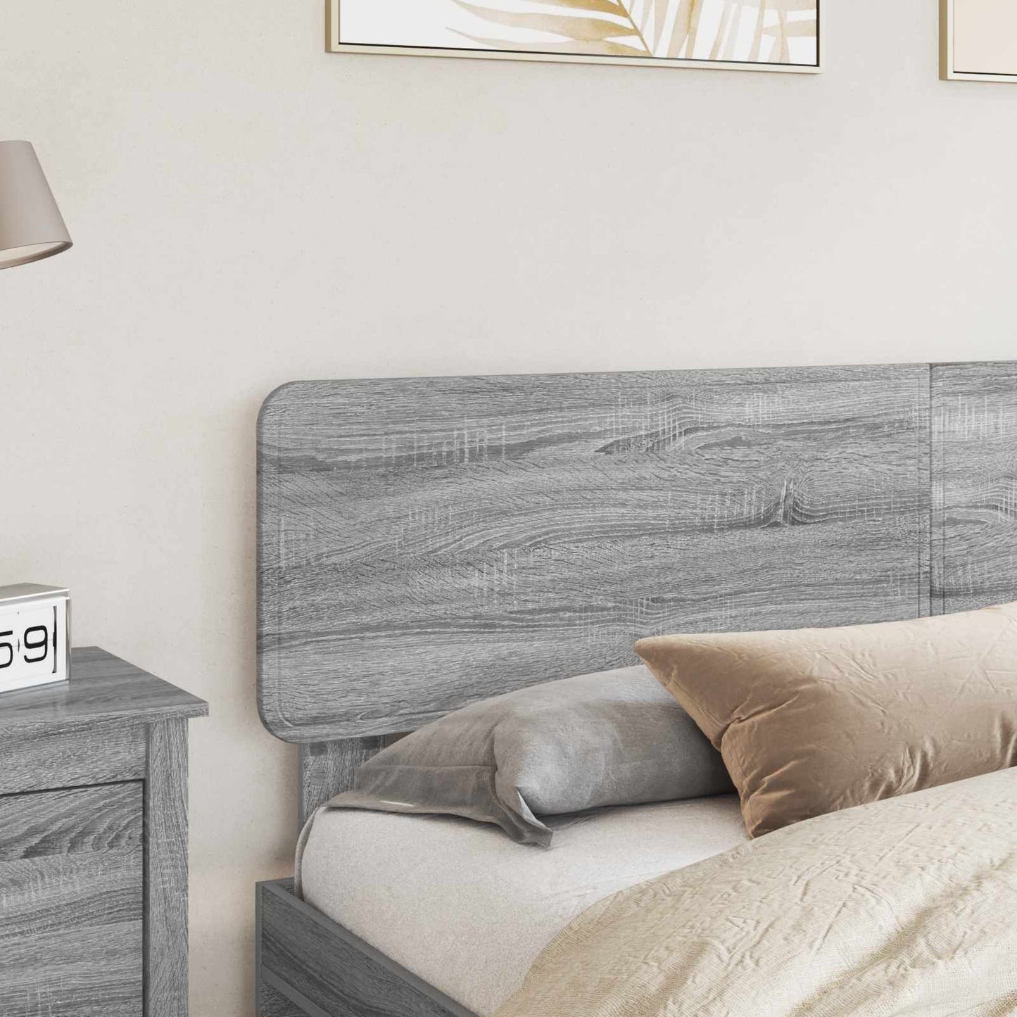 Testiera Grigio Sonoma 180 cm Legno multistrato