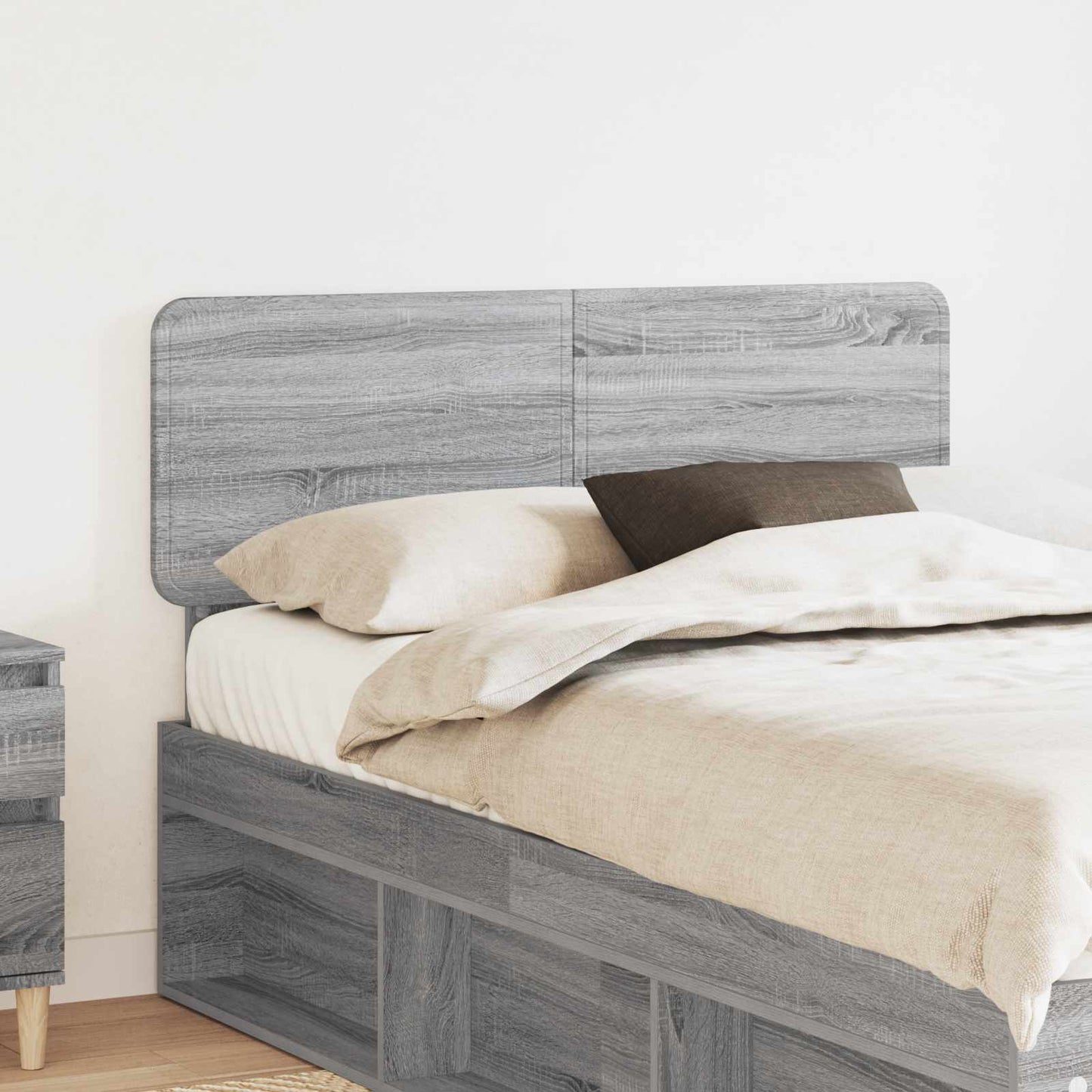 Testiera Grigio Sonoma 135 cm Legno multistrato
