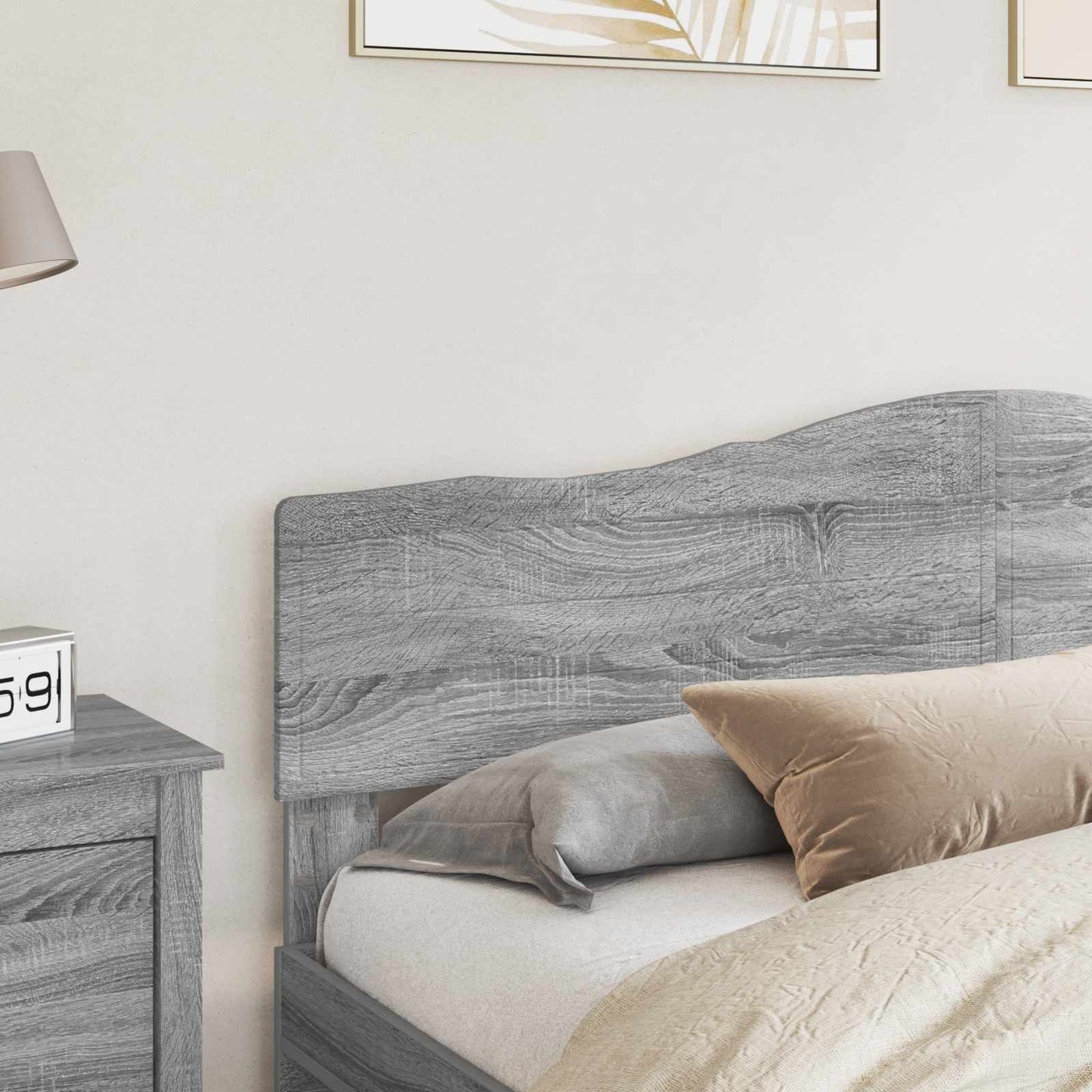 Testiera Grigio Sonoma 200 cm Legno multistrato